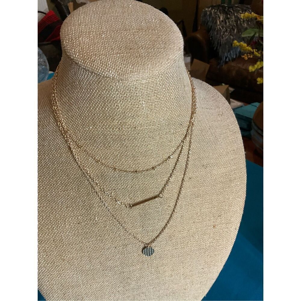 Modern 3 Layer Necklace - Picture 6 of 9